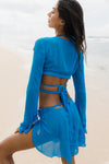 Emily Wrap Skirt - Vibrant Blue